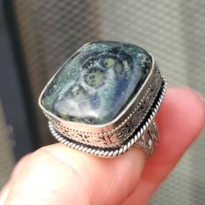 New Kambaba Jasper 925 Silver Ring.
